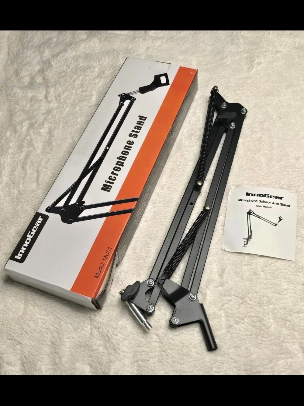 InnoGear Boom Arm Microphone Mic Stand for Blue Yeti HyperX QuadCast SoloCast
